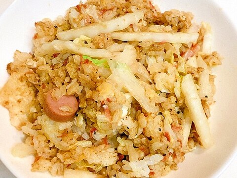 ウインナーと白菜と干しえびの☆旨いチャーハン